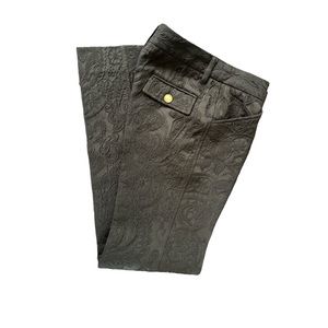 Dolce & Gabbana Embroidered Wool Blend Pants Black Sz 40/6.